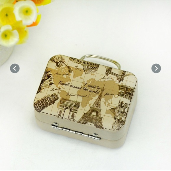 New 3pcs Europe Style Vintage Suitcase Shape Metal Tin Can container - Picture 12 of 14